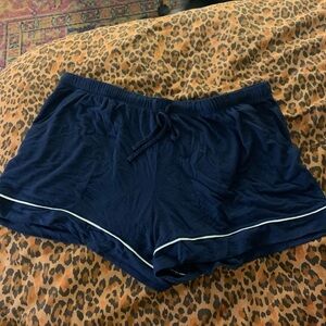 Casual Navy Shorts with White Piping